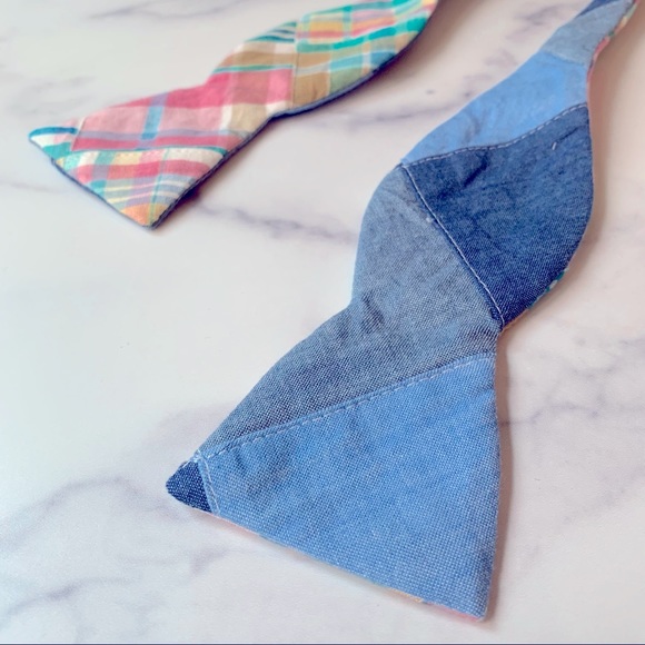 Fine and Dandy patchwork reversible bow tie - Picture 4 of 5